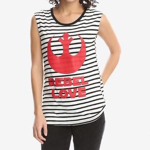 STAR WARS REBEL LOVE STRIPED TANK TOP Her Universe